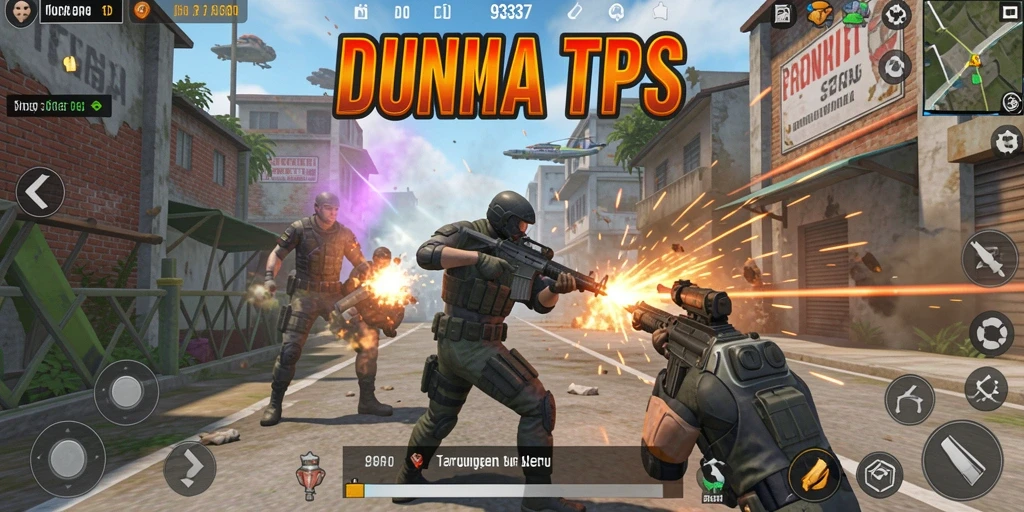 Tampilan gameplay seru di arena TPS yang menantang.