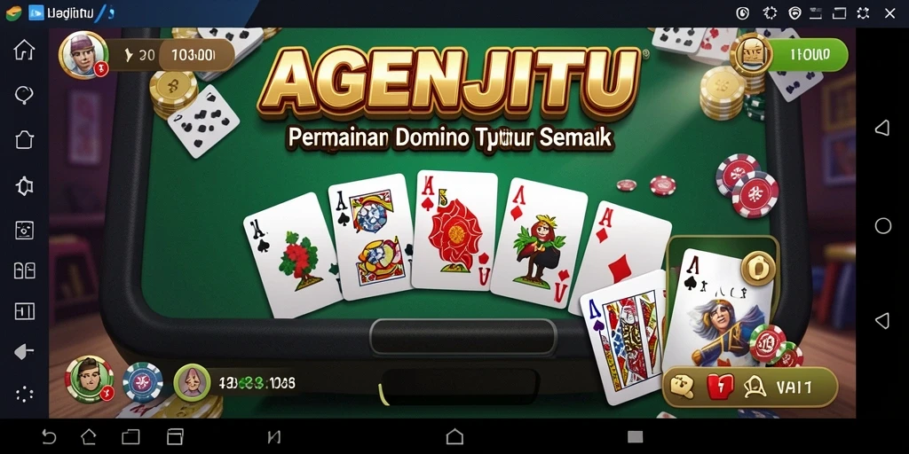 Tampilan gameplay AGENJITU yang menarik saat bermain Domino.