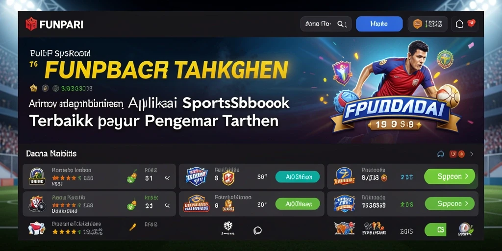 Screenshot FUNPARI menunjukkan user interface yang modern dan menarik.