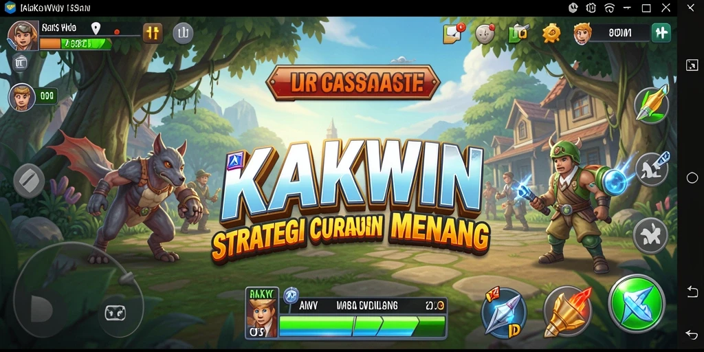 Tangkapan layar utama KAKWIN menampilkan aksi strategis yang mendebarkan.