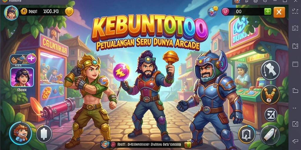 Tampilan gameplay Arcade KEBUNTOTO yang menantang dan seru.