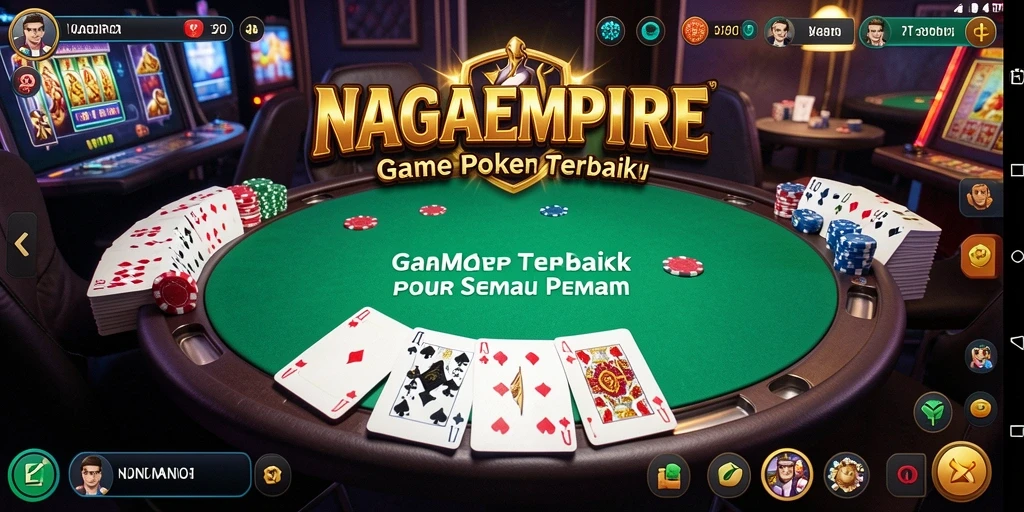 Tampilan gameplay menarik dari NAGAEMPIRE yang membuat poker semakin seru.
