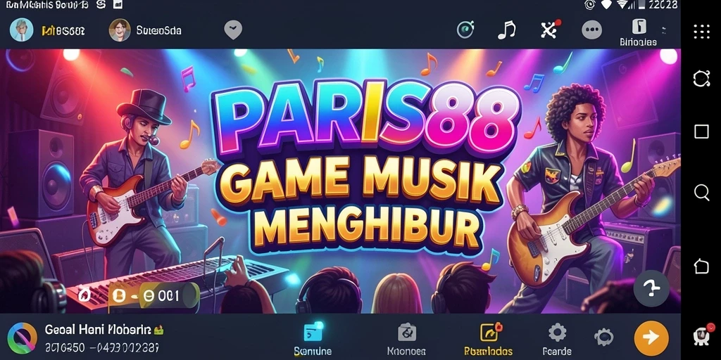 Tampilan gameplay <strong>PARIS88</strong> dengan tantangan musik yang menarik.