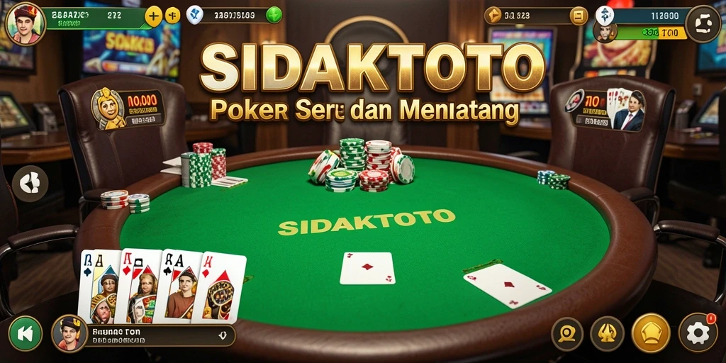 Tampilan gameplay Poker yang menarik dari SIDAKTOTO.