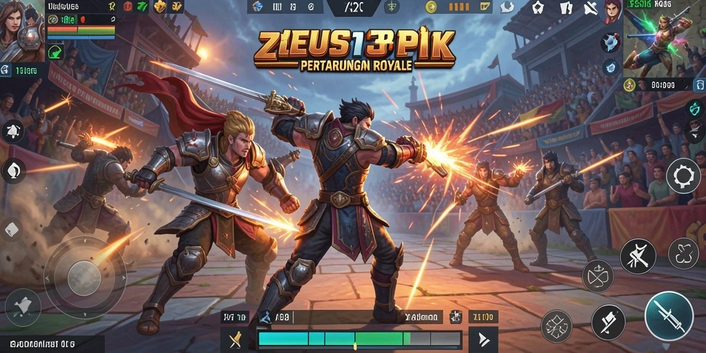 Tangkapan layar menunjukkan aksi intens dalam gameplay ZEUS138.